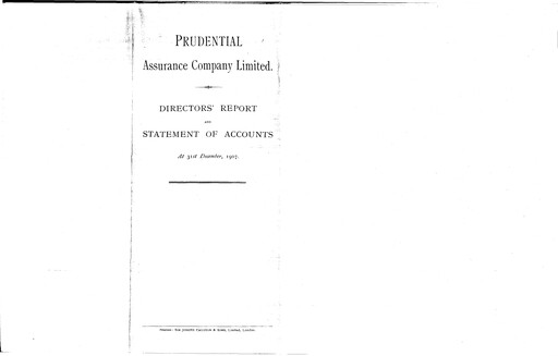 Vorschaubild Prudential Jahresbericht 1907