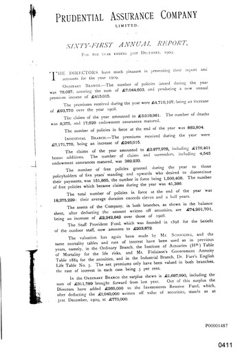 Vorschaubild Prudential Jahresbericht 1909