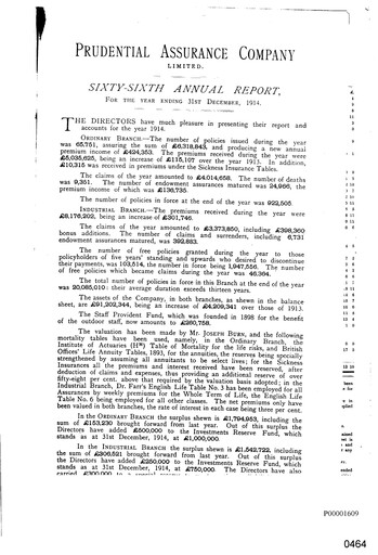 Vorschaubild Prudential Jahresbericht 1914