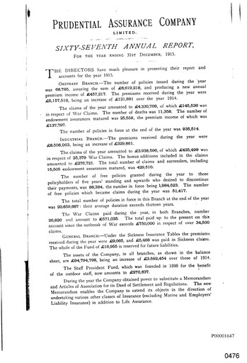Vorschaubild Prudential Jahresbericht 1915