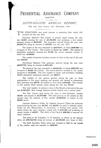 Vorschaubild Prudential Jahresbericht 1916