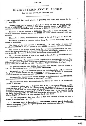 Vorschaubild Prudential Jahresbericht 1921