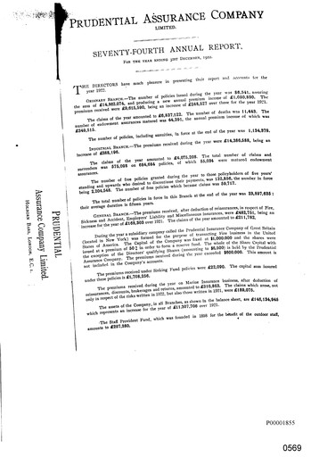 Vorschaubild Prudential Jahresbericht 1922