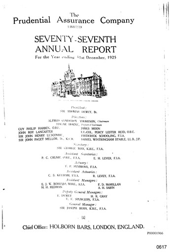 Vorschaubild Prudential Jahresbericht 1925