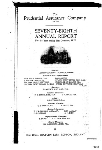 Vorschaubild Prudential Jahresbericht 1926
