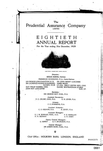 Vorschaubild Prudential Jahresbericht 1928