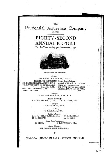 Vorschaubild Prudential Jahresbericht 1930