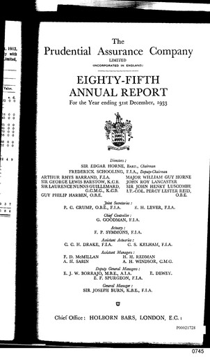 Vorschaubild Prudential Jahresbericht 1933