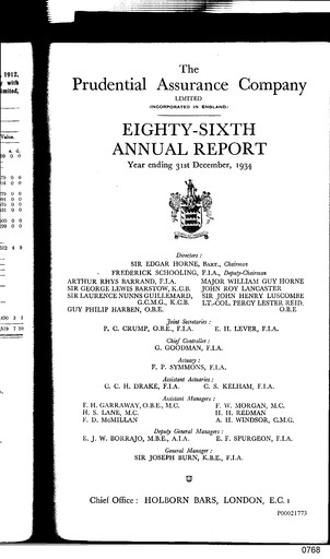 Vorschaubild Prudential Jahresbericht 1934