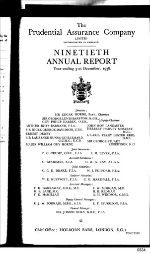 Vorschaubild Prudential Jahresbericht 1938