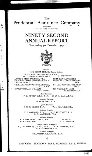 Vorschaubild Prudential Jahresbericht 1940