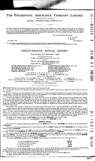 Vorschaubild Prudential Jahresbericht 1946