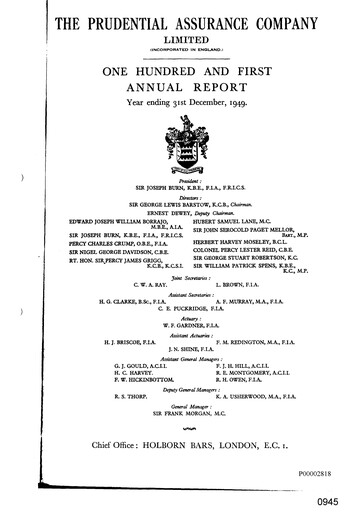Vorschaubild Prudential Jahresbericht 1949