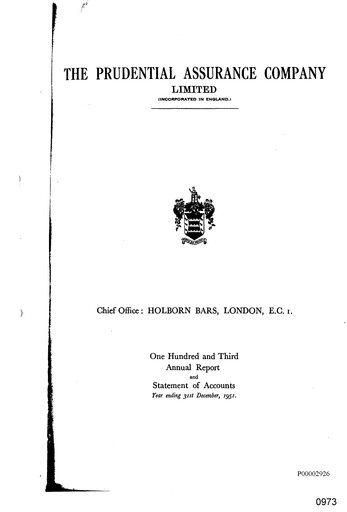 Vorschaubild Prudential Jahresbericht 1951