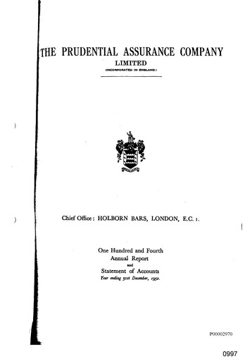 Vorschaubild Prudential Jahresbericht 1952