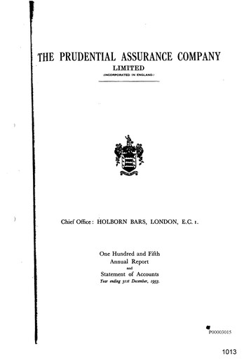 Vorschaubild Prudential Jahresbericht 1953