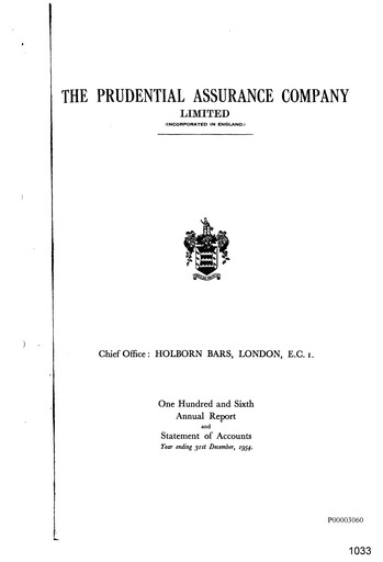 Vorschaubild Prudential Jahresbericht 1954