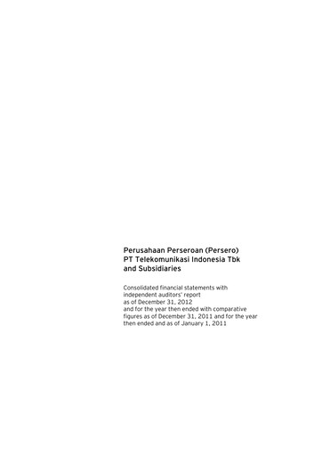 Thumbnail Telkom Indonesia Financial Statement 2012