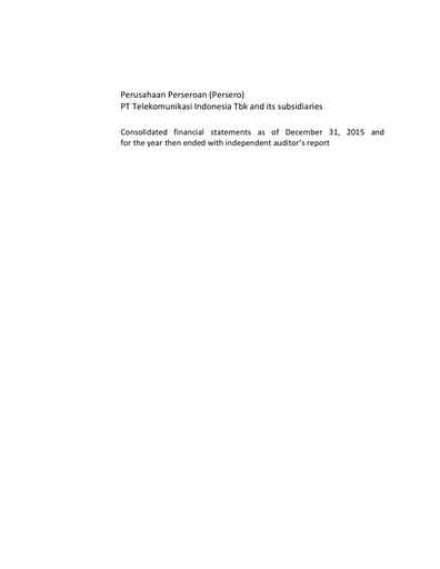 Thumbnail Telkom Indonesia Financial Statement 2015