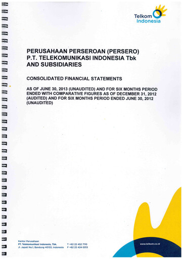 Thumbnail Telkom Indonesia Half-year Report 2013-h1