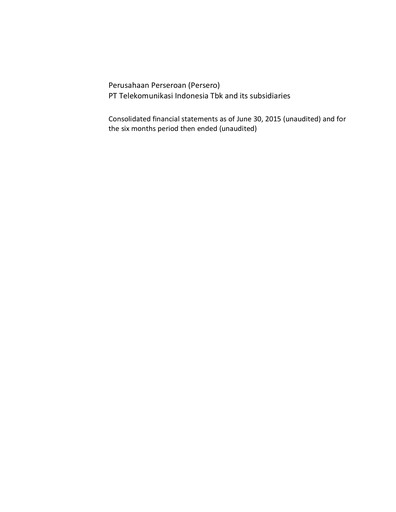 Thumbnail Telkom Indonesia Half-year Report 2015-h1