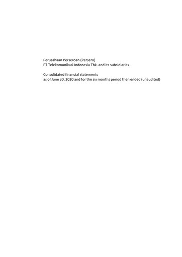 Thumbnail Telkom Indonesia Half-year Report 2020-h1