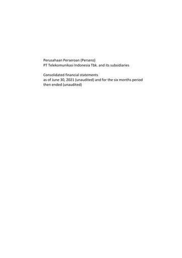 Thumbnail Telkom Indonesia Half-year Report 2021-h1