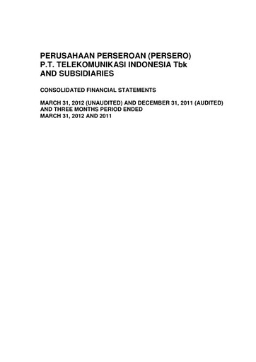 Thumbnail Telkom Indonesia Quarterly Report 2012-q1
