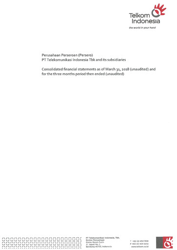 Thumbnail Telkom Indonesia Quarterly Report 2018-q1