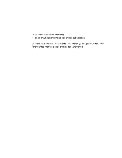 Thumbnail Telkom Indonesia Quarterly Report 2019-q1