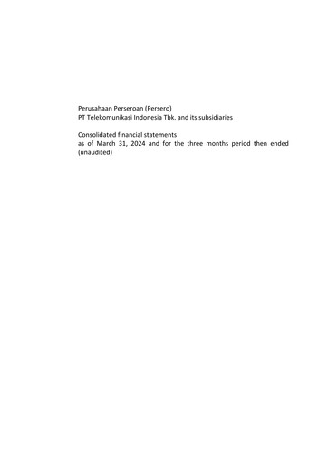 Thumbnail Telkom Indonesia Quarterly Report 2024-q1