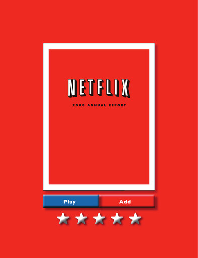 Thumbnail Netflix Annual Report 2008