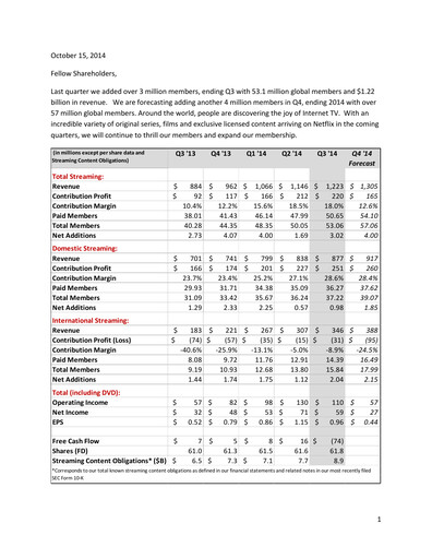 Thumbnail Netflix Quarterly Report 2014-q3