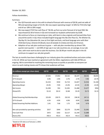 Thumbnail Netflix Quarterly Report 2023-q3