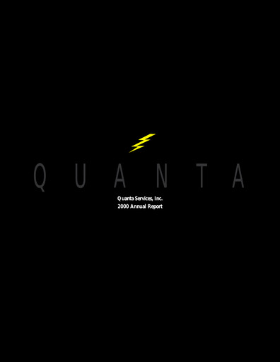 Thumbnail Quanta Services
 Annual Report 2000