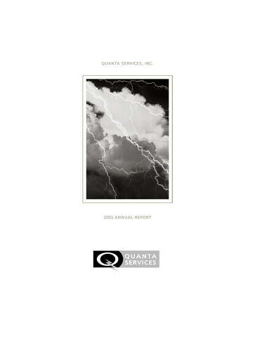 Thumbnail Quanta Services
 Annual Report 2001