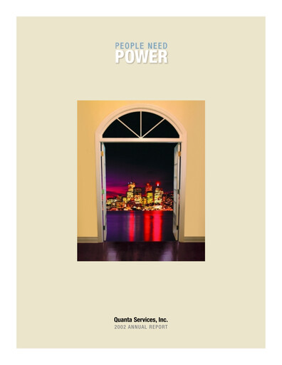 Thumbnail Quanta Services
 Annual Report 2002