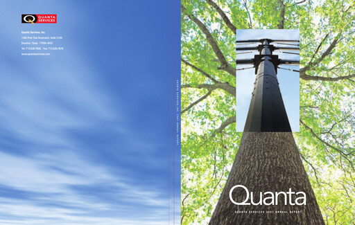 Thumbnail Quanta Services
 Annual Report 2007