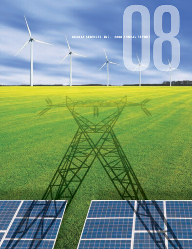Thumbnail Quanta Services
 Annual Report 2008