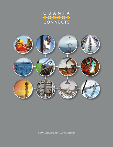 Thumbnail Quanta Services
 Annual Report 2016