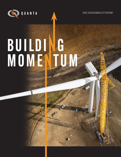 Thumbnail Quanta Services
 Sustainability Report 2022