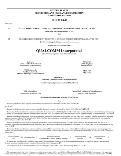Thumbnail QUALCOMM Annual Report 2017