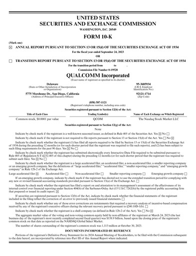 Thumbnail QUALCOMM Annual Report 2023