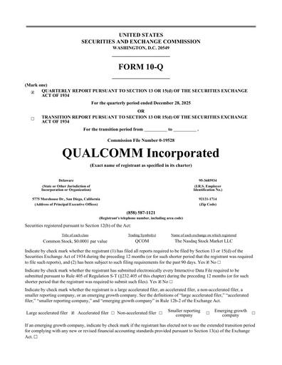 Thumbnail QUALCOMM Quarterly Report 2026-q1