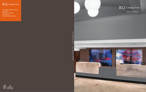 Thumbnail RLJ Lodging Trust Annual Report 2012