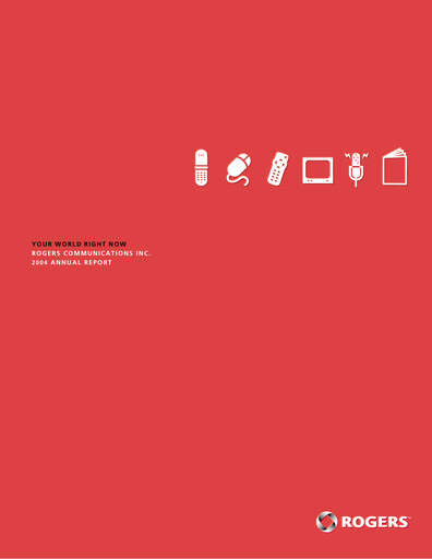Thumbnail Rogers Communication Annual Report 2004