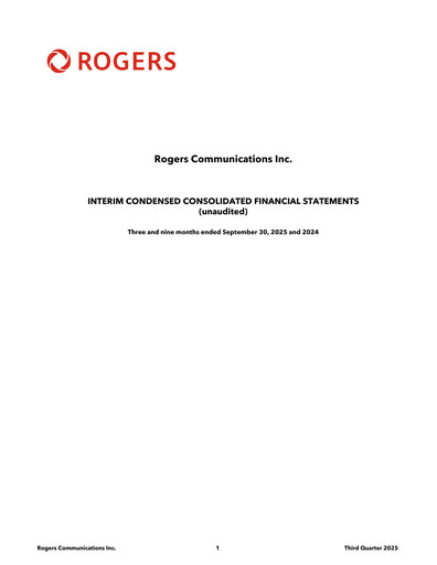 Vorschaubild Rogers Communications Quartalsbericht 2025-q3