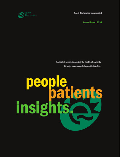 Thumbnail Quest Diagnostics
 Annual Report 1998
