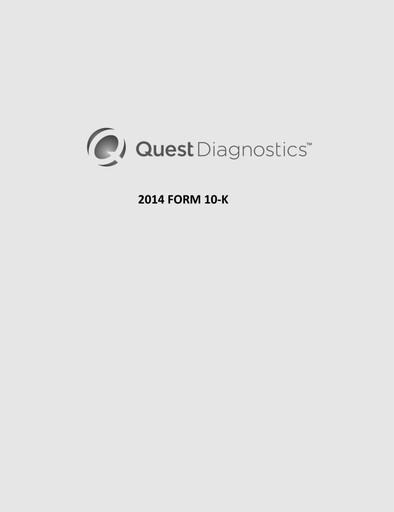Thumbnail Quest Diagnostics
 Annual Report 2014