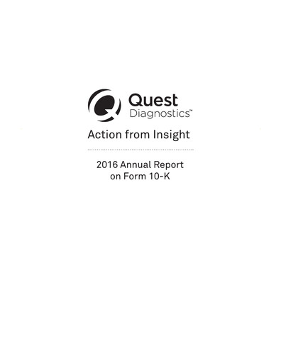 Thumbnail Quest Diagnostics
 Annual Report 2016